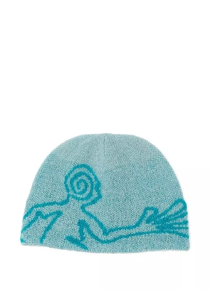 Hiking Patrol graphic-print beanie - Blue