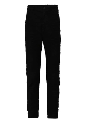 Poème Bohémien crinkled slim-cut trousers - Black