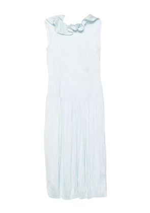 Jil Sander ruffled-neck maxi dress - Blue