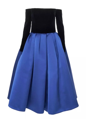 Carolina Herrera off-shoulder midi dress - Blue