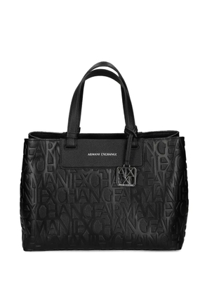 Armani Exchange allover logo tote bag - Black