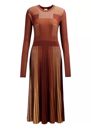 Tod's striped knitted dress - Orange