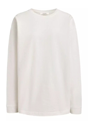 12 STOREEZ textured-cotton long-sleeve T-shirt - White