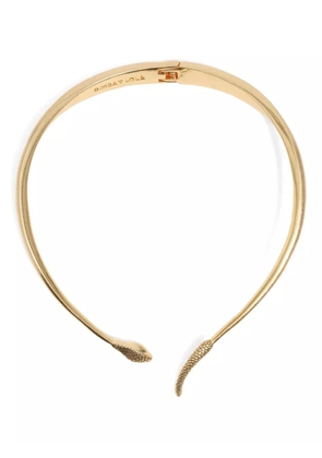 Bimba y Lola snake-head choker necklace - Gold