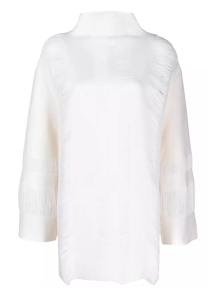 MRZ roll-neck drop-shoulder jumper - White