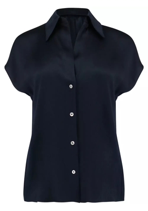 Vince short-sleeve silk shirt - Blue