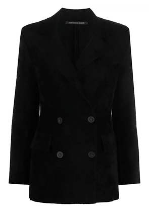 Antonino Valenti notched-lapel double-breasted blazer - Black