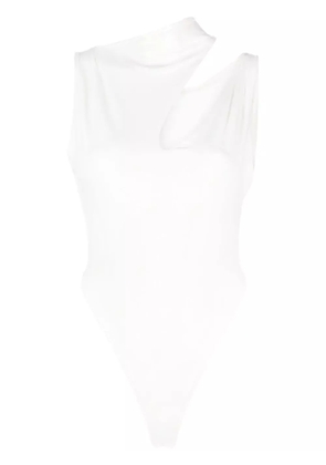 MANURÍ cutout jersey bodysuit - White