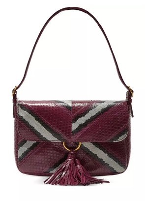 MALIPARMI geometric-pattern tassel shoulder bag - Purple
