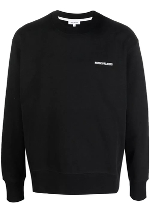 Norse Projects logo-print long-sleeve sweatshirt - Black