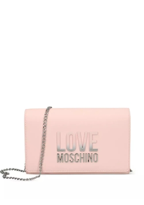 Love Moschino logo-plaque cross body bag - Pink