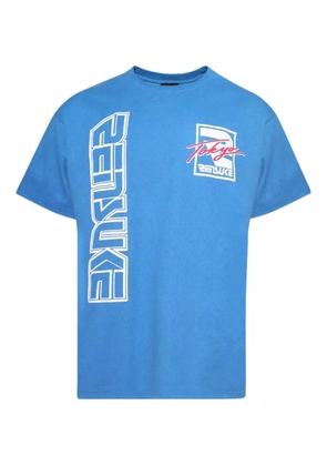 RENSUKE TOKYO graphic-print cotton t-shirt - Blue