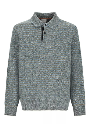 Paul Smith striped polo-neck sweater - Blue