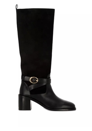 Stuart Weitzman buckle-detail leather boots - Black