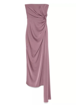 Alex Perry twist-detail satin midi dress - Purple