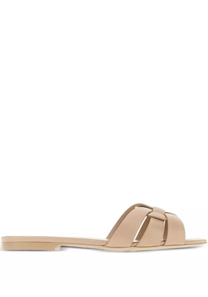 Saint Laurent Tribute flat sandals - Neutrals