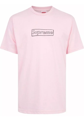 Supreme x KAWS Chalk Logo crew neck T-shirt - Pink