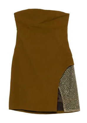 The Attico mesh-panelled minidress - Green