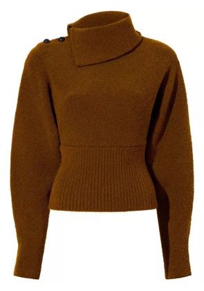 Proenza Schouler asymmetric-neck bouclé jumper - Brown