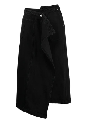 Goen.J asymmetric denim skirt - Black