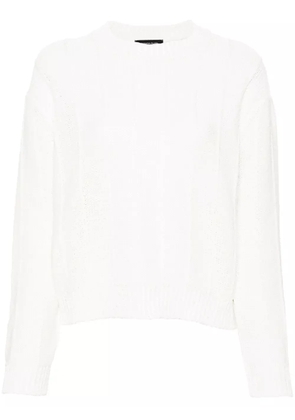Fabiana Filippi crew-neck ribbed-knit jumper - White