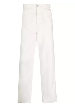 Carhartt WIP logo-patch straight-leg trousers - White