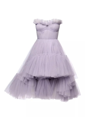 Ana Radu strapless ruffled dress - Purple