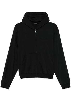 Balenciaga logo-embroidered hoodie - Black