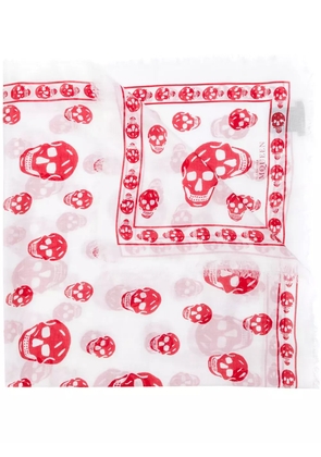 Alexander McQueen skull print scarf - White