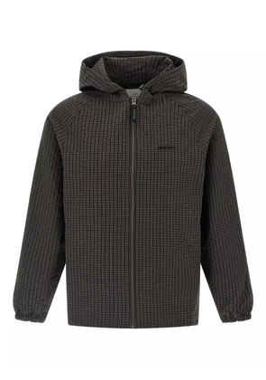 Gramicci check-pattern hooded jacket - Brown