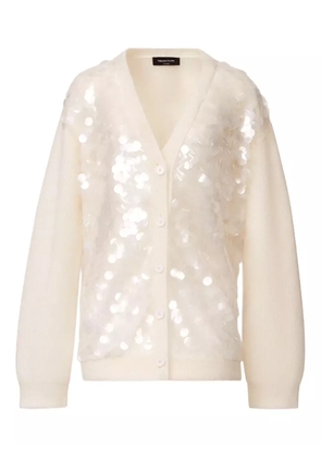 Fabiana Filippi sequin-embellished V-neck cardigan - White