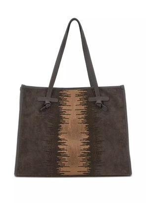 MARCELLA CLUB suede tote bag - Brown