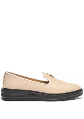 Giuseppe Zanotti Tim logo-lettering loafers - Neutrals