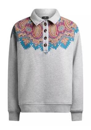 ETRO paisley-print cotton sweatshirt - Grey