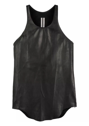 Rick Owens scoop-neck leather tank top - Black