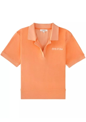 Sporty & Rich Italic Logo cotton polo - Orange