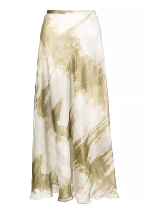 Bambah tie-dye A-line midi skirt - Green