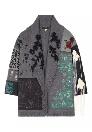 Alanui Midnight In Manhattan patchwork cardigan - Grey