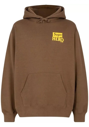 Supreme Antihero drawstring hoodie - Brown