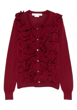 Comme Des Garçons Comme Des Garçons ruffled cardigan - Red