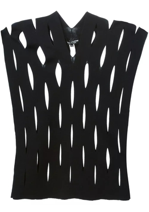 Junya Watanabe cut-out knitted top - Black
