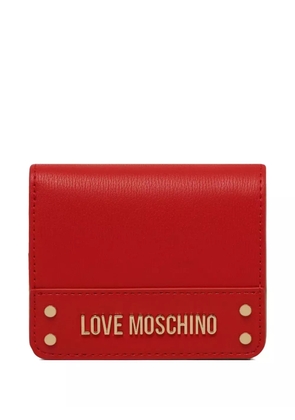 Love Moschino logo-plaque wallet - Red
