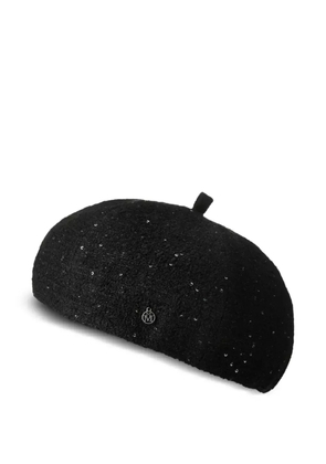 Maison Michel sequin-embellished hat - Black
