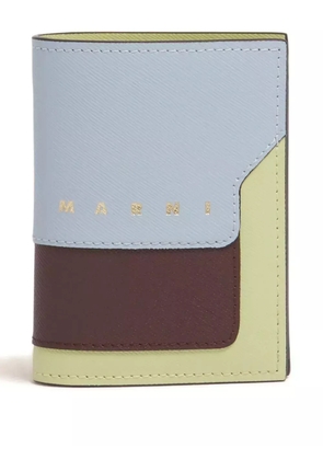 Marni logo-print wallet - Blue
