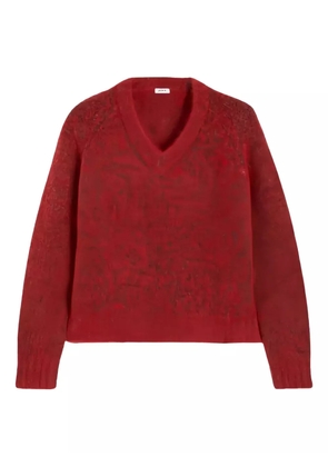 ASPESI V-neck sweater - Red