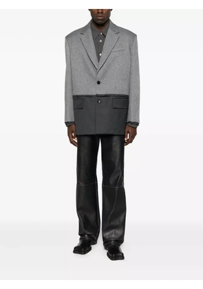 Feng Chen Wang two-tone single-breasted blazer - Grey