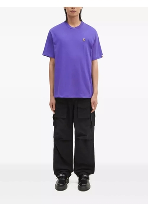 A BATHING APE® logo-embroidered T-shirt - Purple