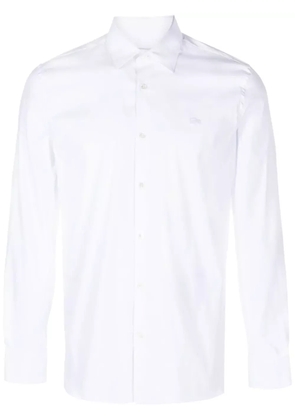 Lacoste logo-patch cotton blend shirt - White