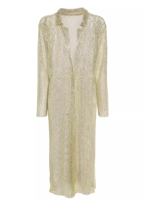 Philosophy Di Lorenzo Serafini crystal-embellished midi shirt dress - Green