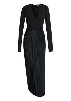 Victoria Beckham knot-detail jersey gown - Black